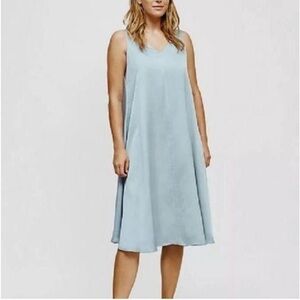 NWT Eileen Fisher Silk Blend Baby Blue Slip Dress